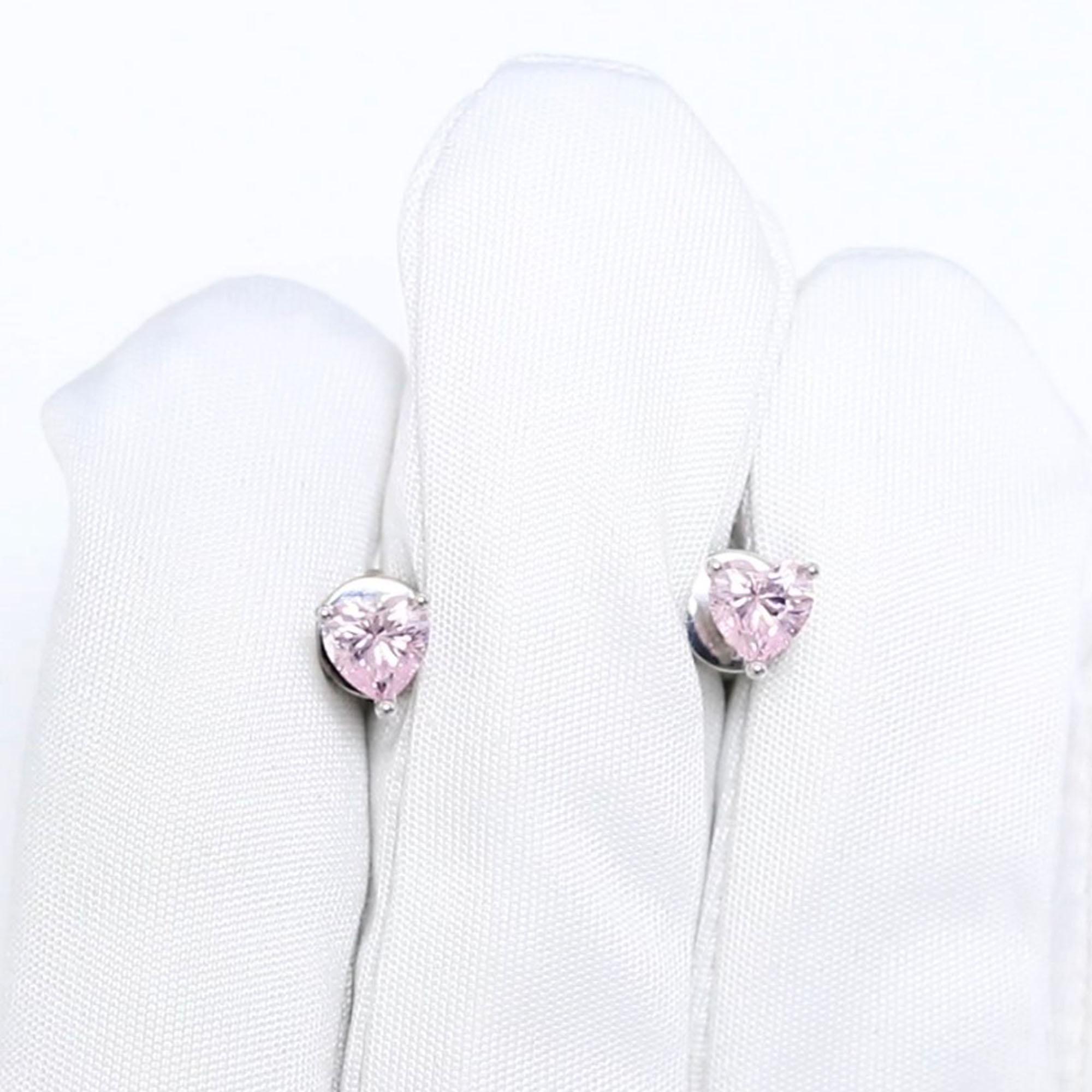 Серьги из белого золота Karatov с фианитом