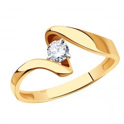 Золотое кольцо Золотые узоры с цирконием 04-51-0920-00 фото