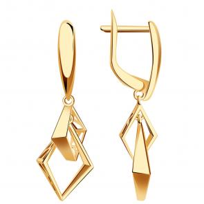 Золотые серьги Золотые узоры 00-62-0437-00 фото