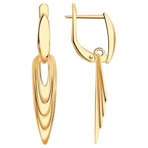 Золотые серьги Золотые узоры 00-62-0551-00 фото