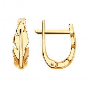 Золотые серьги Золотые узоры 00-62-0586-00 фото