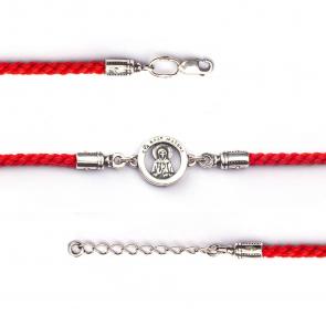 Текстильный шнурок с декоративным элементом из черненого серебра Святая блаженная Матрона Высоковы 585 01-000096-105820 фото