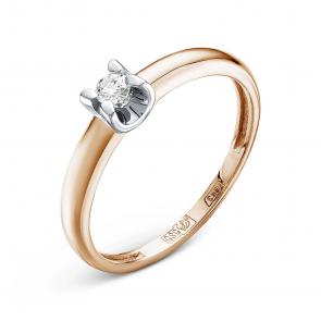 Золотое кольцо ERA Jewellery с бриллиантом 01-00229-02-001-01-01 фото
