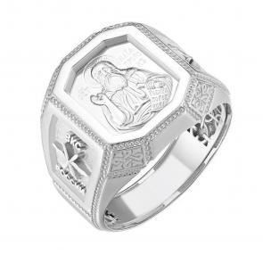 Серебряное кольцо Святого пророка Илии Караваевская ювелирная фабрика 01-0055-s фото