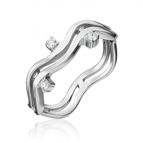 Кольцо из белого золота Platina с бриллиантом 01-0207-00-101-1120-30 фото