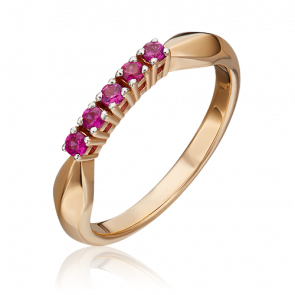 Золотое кольцо Platina с рубином 01-0281-00-104-1110-30 фото