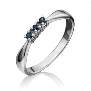 Кольцо из белого золота Platina с сапфиром 01-0284-00-102-1120-30 фото