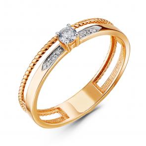 Золотое кольцо ERA Jewellery с бриллиантом 01-02903-01-001-01-01 фото