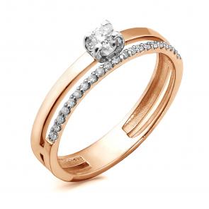 Золотое кольцо ERA Jewellery с бриллиантом 01-03201-01-001-01-01 фото