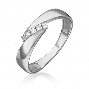 Кольцо из белого золота Platina с бриллиантом 01-0356-00-101-1120-30 фото