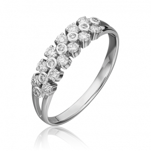 Кольцо из белого золота Platina с бриллиантом 01-0372-00-101-1120-30 фото