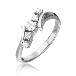 Кольцо из белого золота Platina с бриллиантом 01-0378-00-101-1120-30 фото