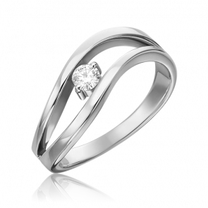 Кольцо из белого золота Platina с бриллиантом 01-0414-00-101-1120-30 фото