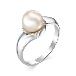 Серебряное кольцо АЛЬКОР с жемчугом 01-0417/00ЖБ-00 фото