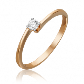 Золотое кольцо Platina с бриллиантом 01-0429-00-101-1110-30 фото