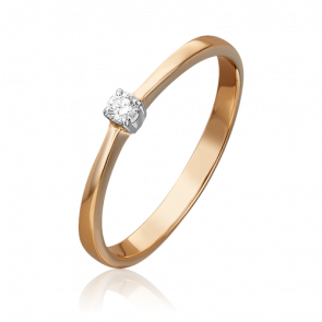 Кольцо из комбинированного золота Platina с бриллиантом 01-0433-00-101-1111-30 фото