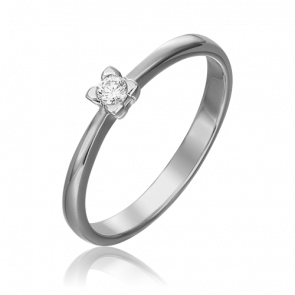 Кольцо из белого золота Platina с бриллиантом 01-0448-00-101-1120-30 фото