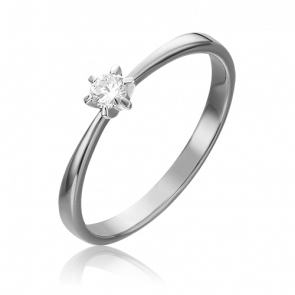 Кольцо из белого золота Platina с бриллиантом 01-0452-00-101-1120-30 фото