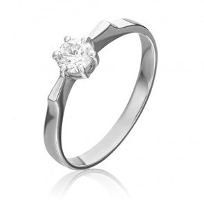 Кольцо из белого золота Platina с бриллиантом 01-0474-00-101-1120-30 фото