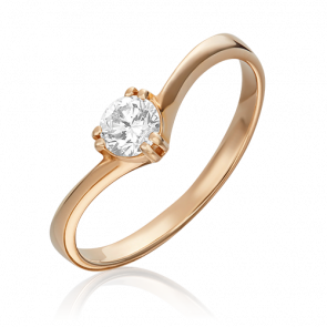 Золотое кольцо Platina с фианитом 01-0503-00-501-1110-38 фото