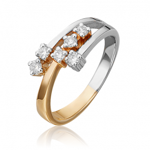 Кольцо из комбинированного золота Platina с бриллиантом 01-0535-00-101-1111-30 фото