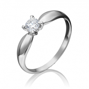 Кольцо из белого золота Platina с бриллиантом 01-0546-00-101-1120-30 фото