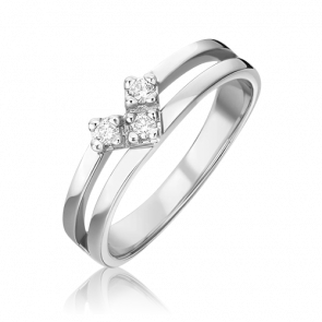 Кольцо из белого золота Platina с бриллиантом 01-0554-00-101-1120-30 фото