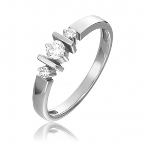 Кольцо из белого золота Platina с бриллиантом 01-0645-00-101-1120-30 фото