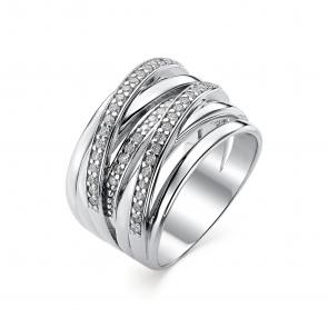 Серебряное кольцо АЛЬКОР с фианитом 01-0668/00КЦ-00 фото