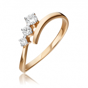 Золотое кольцо Platina с бриллиантом 01-0682-00-101-1110-30 фото