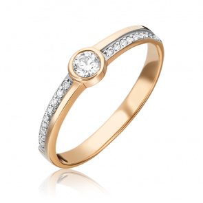 Золотое кольцо Platina с бриллиантом 01-0741-00-101-1110-30 фото