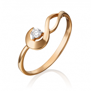 Золотое кольцо Platina с бриллиантом 01-0817-00-101-1110-30 фото