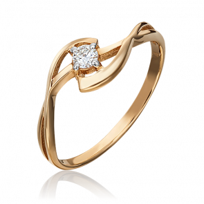 Золотое кольцо Platina с бриллиантом 01-0825-00-101-1110-30 фото