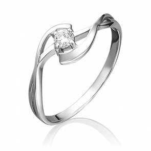 Кольцо из белого золота Platina с бриллиантом 01-0826-00-101-1120-30 фото