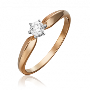 Кольцо из комбинированного золота Platina с бриллиантом 01-0847-00-101-1111-30 фото