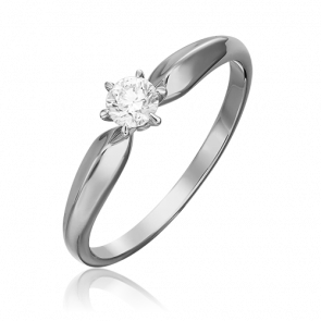 Кольцо из белого золота Platina с бриллиантом 01-0848-00-101-1120-30 фото