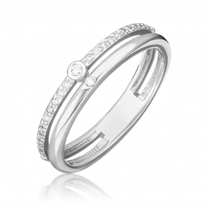 Кольцо из белого золота Platina с бриллиантом 01-0866-00-101-1120-30 фото