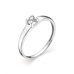 Серебряное кольцо АЛЬКОР с фианитом 01-0879/00КЦ-00 фото