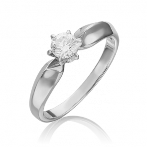Кольцо из белого золота Platina с бриллиантом 01-0913-00-101-1120-30 фото