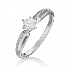 Кольцо из белого золота Platina с бриллиантом 01-0917-00-101-1120-30 фото