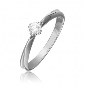 Кольцо из белого золота Platina с бриллиантом 01-0931-00-101-1120-30 фото