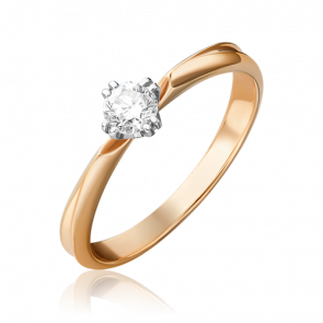 Кольцо из комбинированного золота Platina с бриллиантом 01-0938-00-101-1111-30 фото