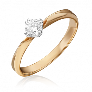 Кольцо из комбинированного золота Platina с бриллиантом 01-0940-00-101-1111-30 фото