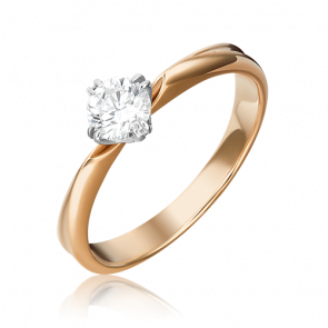 Кольцо из комбинированного золота Platina с бриллиантом 01-0942-00-101-1111-30 фото