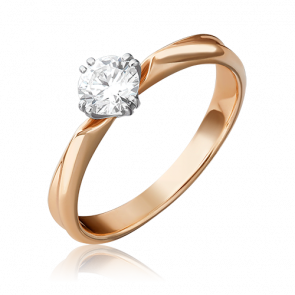 Кольцо из комбинированного золота Platina с бриллиантом 01-0944-00-101-1111-30 фото