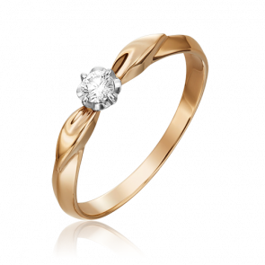 Кольцо из комбинированного золота Platina с бриллиантом 01-0958-00-101-1111-30 фото