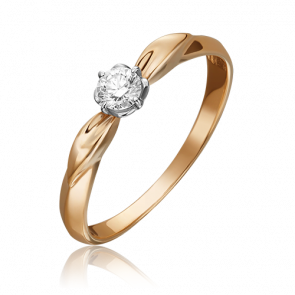 Кольцо из комбинированного золота Platina с бриллиантом 01-0960-00-101-1111-30 фото