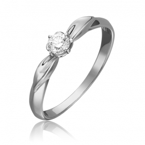 Кольцо из белого золота Platina с бриллиантом 01-0961-00-101-1120-30 фото
