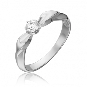 Кольцо из белого золота Platina с бриллиантом 01-0963-00-101-1120-30 фото