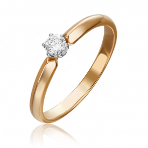 Кольцо из комбинированного золота Platina с бриллиантом 01-0982-00-101-1111-30 фото